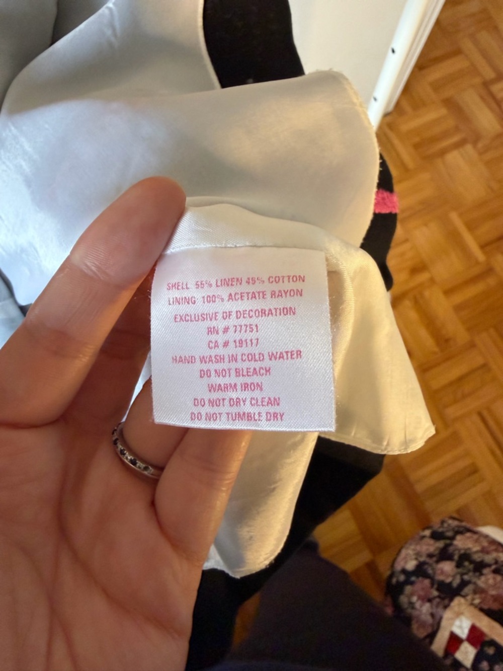 Y2K Betsey Johnson Cream, Black and Pink Dress - Picture 5 of 5